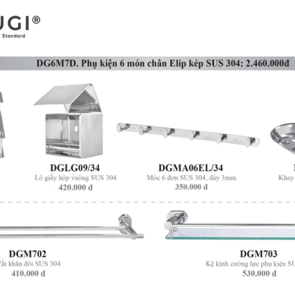 PK 6 món SUS 304 DG ( M7 cốc đôi, LG07/34) HY HN