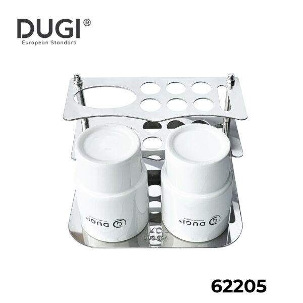 62205 Kệ cốc đôi Inox DUGI