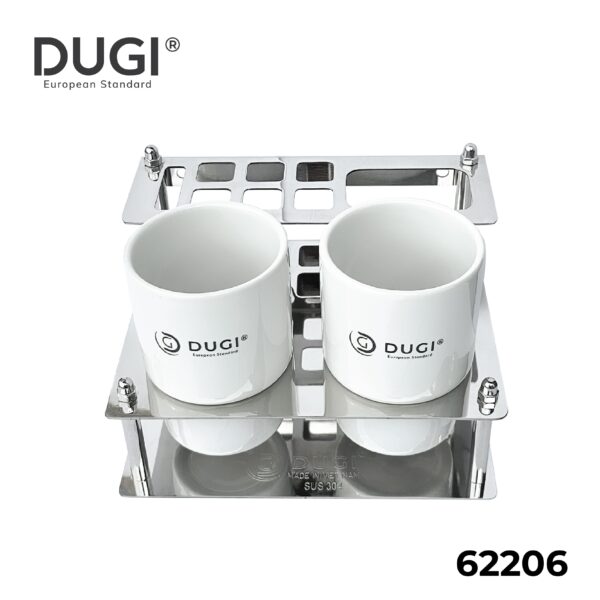 62206 Kệ cốc đôi Inox DUGI