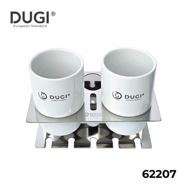 62207 Kệ cốc đôi Inox DUGI