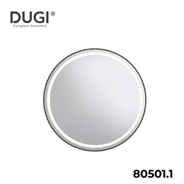 80501.1 Gương trơn viền nhôm Led hắt DUGI