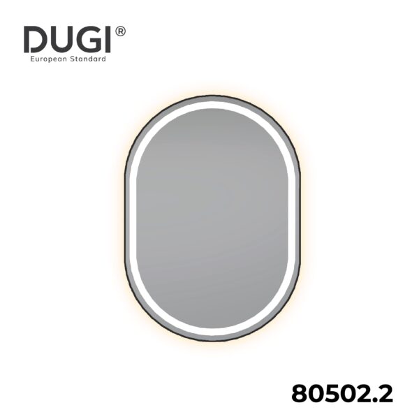 80502.2 Gương trơn viền nhôm Led hắt DUGI