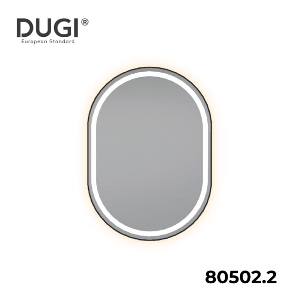 80502.2 Gương trơn viền nhôm Led hắt DUGI