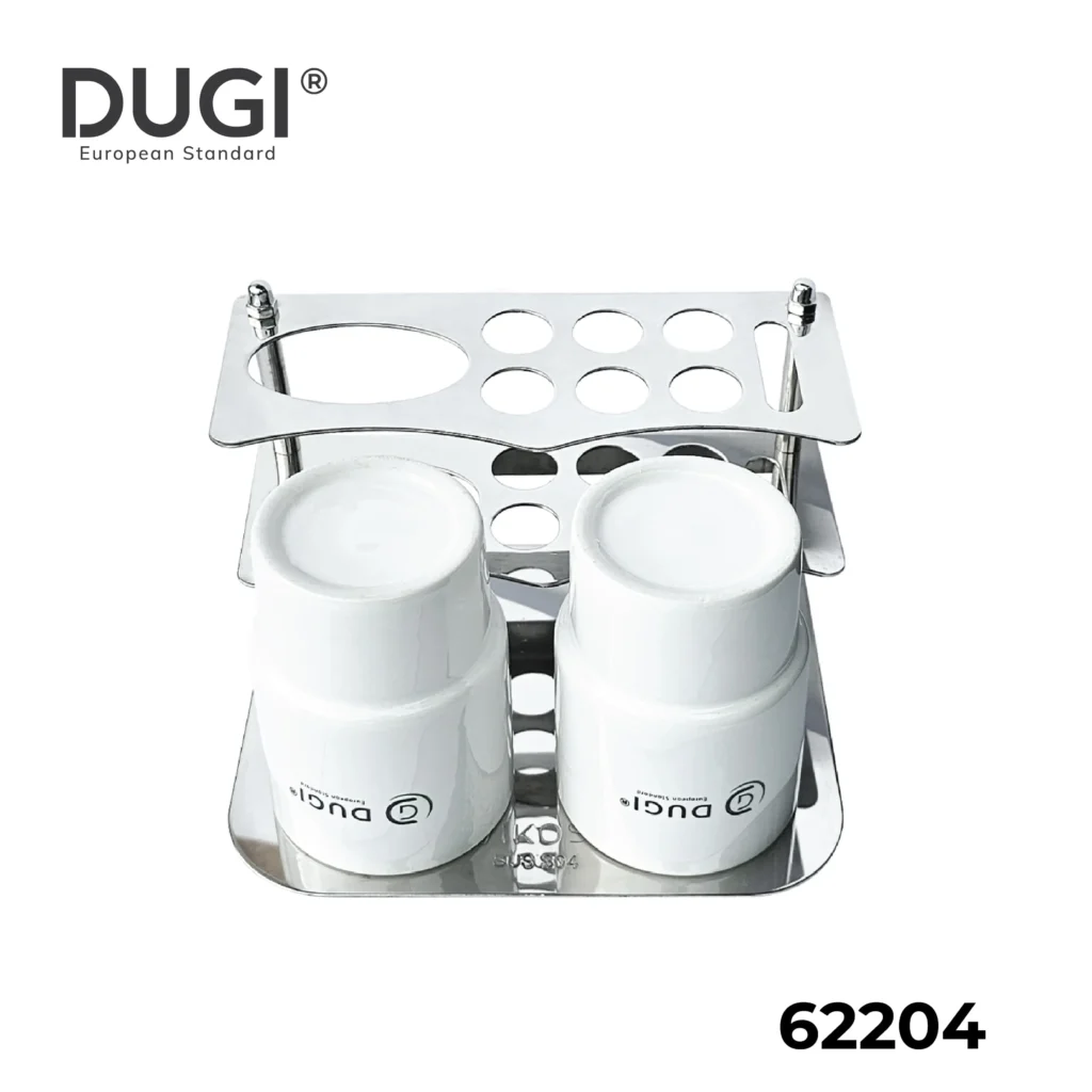 kệ cốc đôi inox dugi 62204 chính hãng