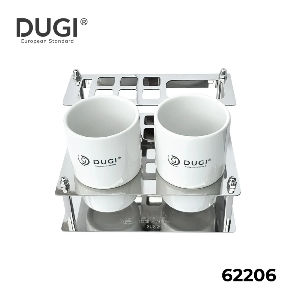 kệ cốc đôi inox dugi 62206 chính hãng