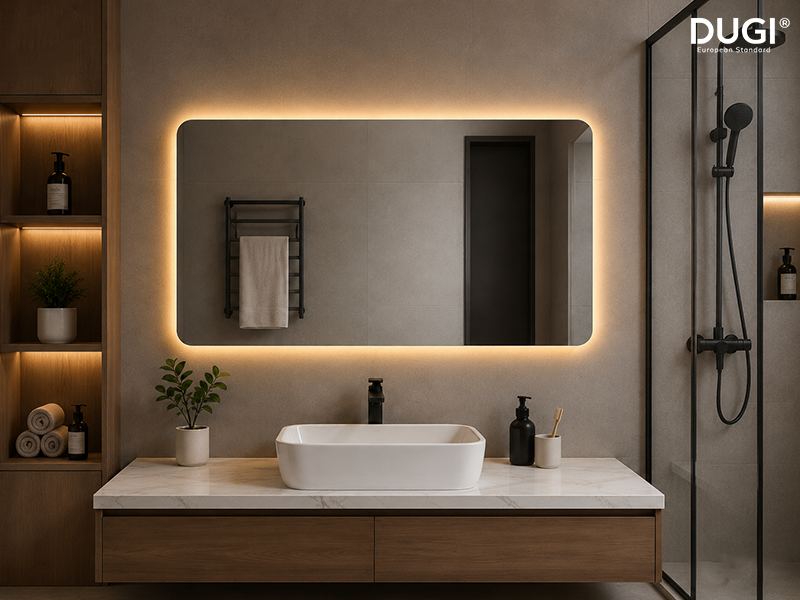 Gương LED nhà tắm sang trọng