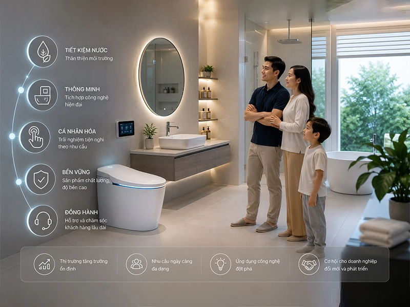 Xu hướng chọn thiết bị vệ sinh trong thời gian tới