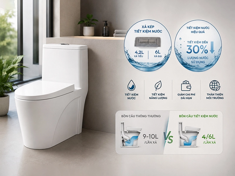 Khả năng tiết kiệm nước hiệu quả