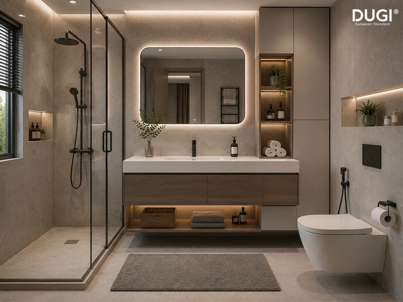 Tủ lavabo lưu trữ đồ dùng gọn gàng