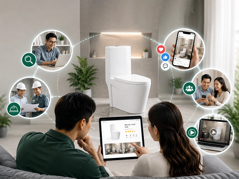Tham khảo từ nhiều nguồn thiết bị vệ sinh khác nhau