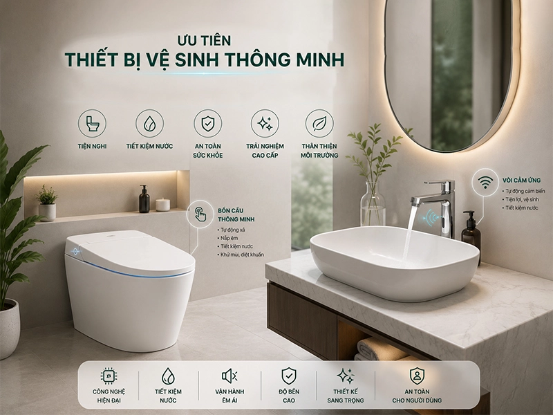 Thiết bị vệ sinh thông minh, tiện nghi