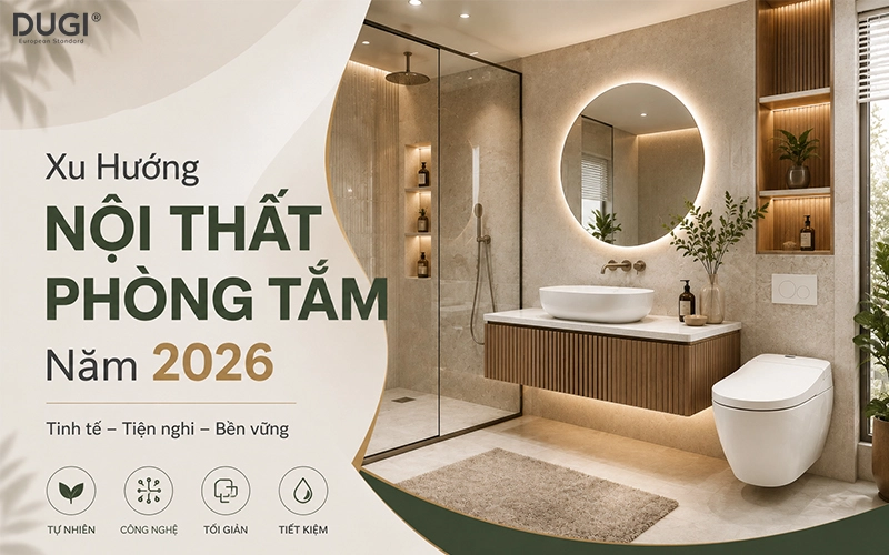 xu hướng nội thất phòng tắm 2026