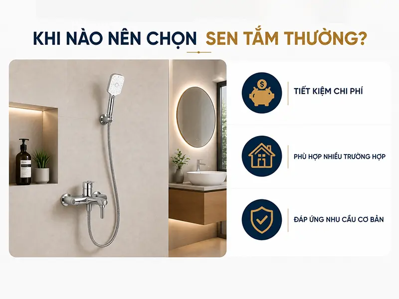 Sen tắm thường đáp ứng tốt nhu cầu sử dụng hàng ngày