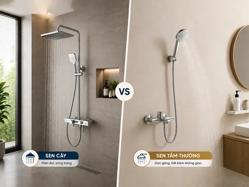 Tính thẩm mỹ của 2 dòng sen tắm