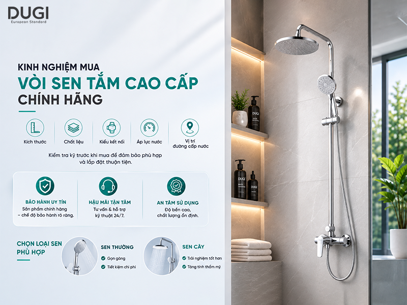 Kinh Nghiệm Mua Vòi Sen Tắm Cao Cấp Chính Hãng