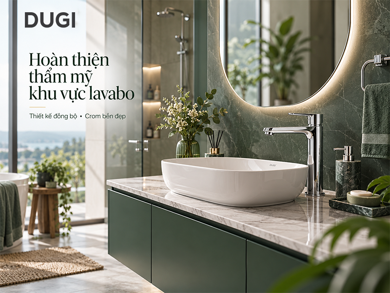 Hoàn thiện thẩm mỹ cho khu vực lavabo