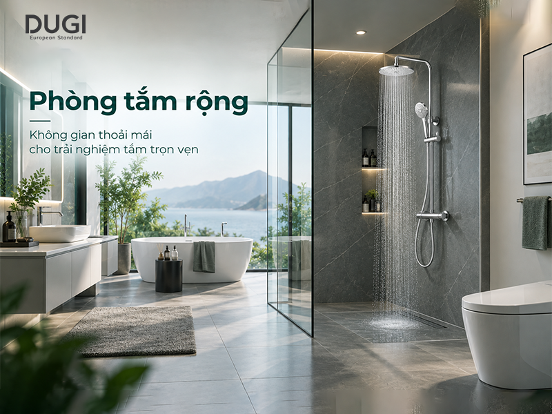 phòng tắm rộng 