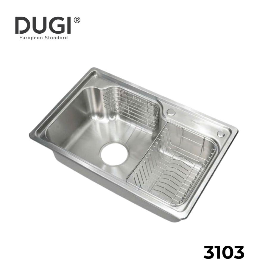 Chậu rửa 1 hố inox 304 3103 DUGI